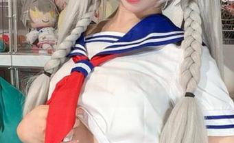 搞怪又可爱，白栎Shirly的丰川祥子校服私拍套图，眼花缭乱